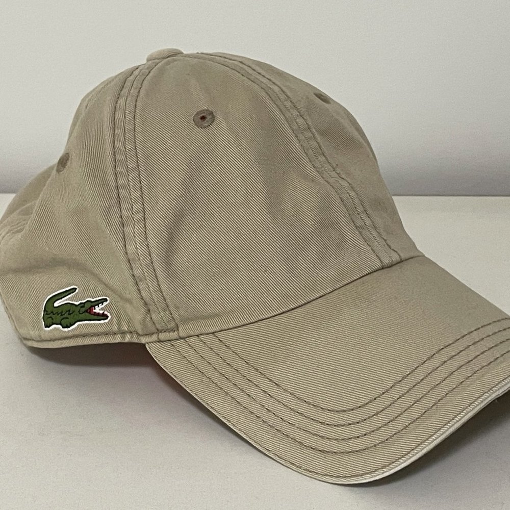 LACOSTE Khaki Adjustable Strap Hat Cap